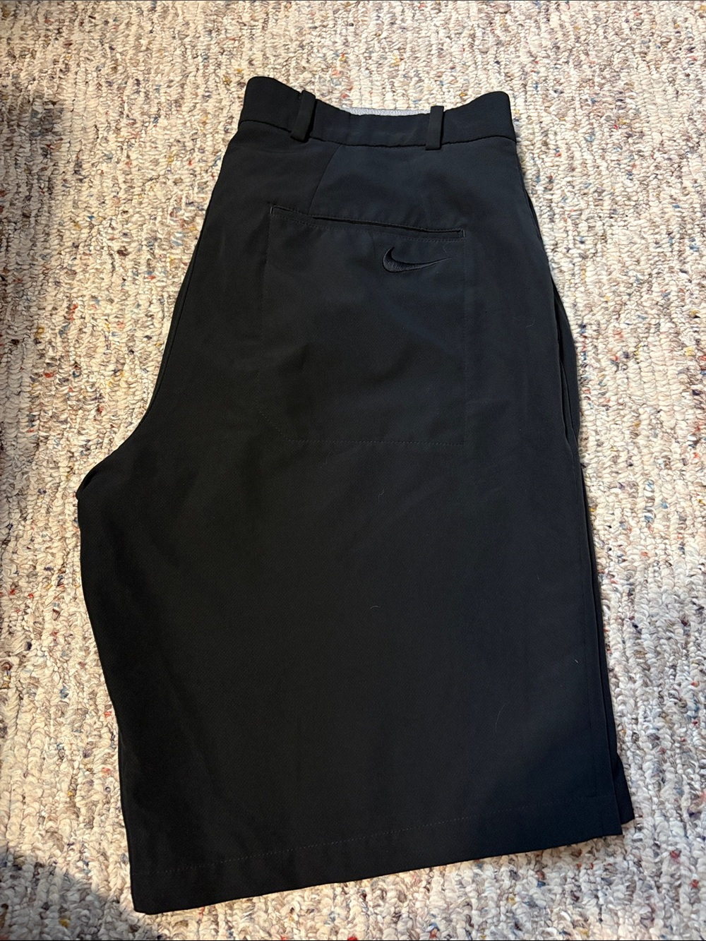 Nike Black Athletic Golf Shorts with Subtle Swoosh